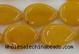 CCN3897 15.5 inches 18*25mm flat teardrop candy jade beads