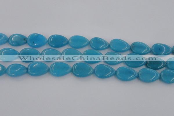 CCN3901 15.5 inches 18*25mm flat teardrop candy jade beads