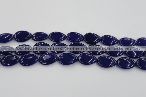 CCN3903 15.5 inches 18*25mm flat teardrop candy jade beads