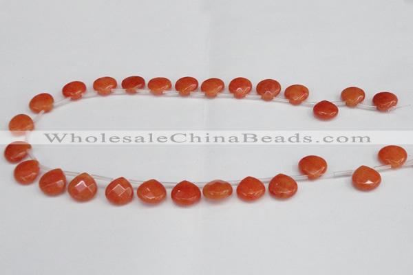 CCN3913 Top-drilled 13*13mm briolette candy jade beads wholesale