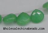 CCN3918 Top-drilled 13*13mm briolette candy jade beads wholesale