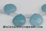 CCN3919 Top-drilled 13*13mm briolette candy jade beads wholesale