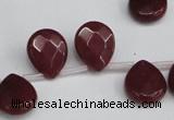 CCN3931 Top-drilled 12*15mm briolette candy jade beads wholesale