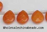 CCN3932 Top-drilled 12*15mm briolette candy jade beads wholesale