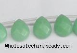 CCN3935 Top-drilled 12*15mm briolette candy jade beads wholesale