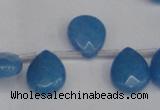 CCN3938 Top-drilled 12*15mm briolette candy jade beads wholesale