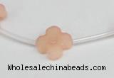 CCN3945 15.5 inches 15mm carved flower candy jade beads wholesale