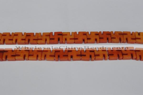 CCN3957 15.5 inches 20*20mm svastika candy jade beads wholesale