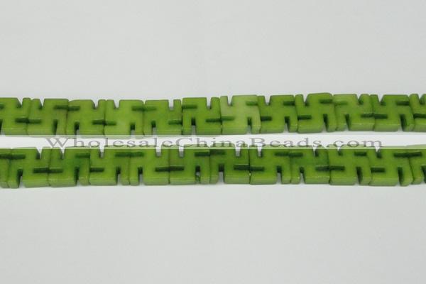 CCN3964 15.5 inches 20*20mm svastika candy jade beads wholesale