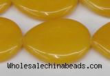 CCN3970 15.5 inches 30*40mm flat teardrop candy jade beads