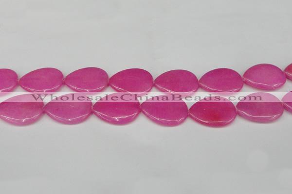 CCN3972 15.5 inches 30*40mm flat teardrop candy jade beads