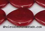 CCN3974 15.5 inches 30*40mm flat teardrop candy jade beads