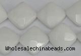 CCN400 15.5 inches 15*15mm faceted diamond candy jade beads