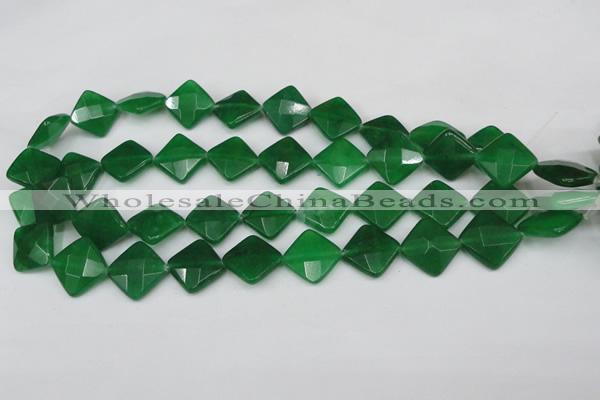 CCN405 15.5 inches 15*15mm faceted diamond candy jade beads