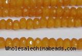 CCN4120 15.5 inches 4*6mm faceted rondelle candy jade beads