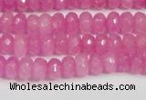 CCN4123 15.5 inches 4*6mm faceted rondelle candy jade beads