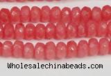 CCN4125 15.5 inches 4*6mm faceted rondelle candy jade beads