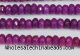 CCN4129 15.5 inches 4*6mm faceted rondelle candy jade beads