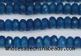 CCN4134 15.5 inches 4*6mm faceted rondelle candy jade beads