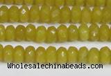 CCN4139 15.5 inches 4*6mm faceted rondelle candy jade beads