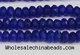 CCN4142 15.5 inches 4*6mm faceted rondelle candy jade beads