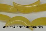 CCN415 15.5 inches 8*30mm curved moon candy jade beads wholesale