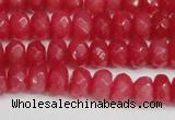 CCN4157 15.5 inches 5*8mm faceted rondelle candy jade beads