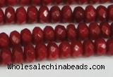 CCN4158 15.5 inches 5*8mm faceted rondelle candy jade beads