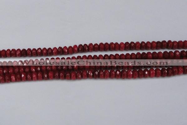 CCN4160 15.5 inches 5*8mm faceted rondelle candy jade beads