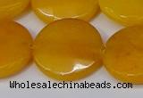 CCN4181 15.5 inches 20mm faceted coin candy jade beads wholesale