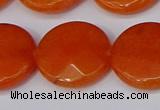 CCN4182 15.5 inches 20mm faceted coin candy jade beads wholesale