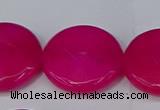 CCN4185 15.5 inches 20mm faceted coin candy jade beads wholesale