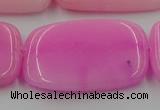 CCN4203 15.5 inches 30*40mm rectangle candy jade beads wholesale