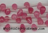 CCN434 15.5 inches Top-drilled 6*9mm teardrop candy jade beads