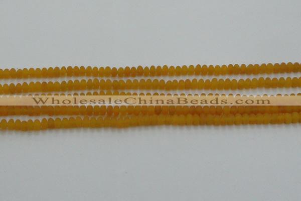 CCN4500 15.5 inches 3*5mm rondelle matte candy jade beads