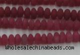 CCN4501 15.5 inches 3*5mm rondelle matte candy jade beads