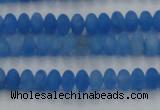 CCN4506 15.5 inches 3*5mm rondelle matte candy jade beads