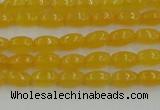 CCN4518 15.5 inches 4*6mm rice candy jade beads wholesale