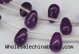 CCN454 15.5 inches Top-drilled 8*12mm teardrop candy jade beads