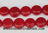 CCN476 15.5 inches 12mm flat round candy jade beads wholesale