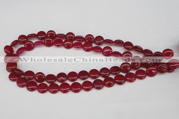 CCN477 15.5 inches 12mm flat round candy jade beads wholesale