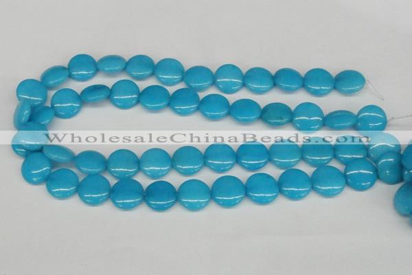 CCN490 15.5 inches 16mm flat round candy jade beads wholesale