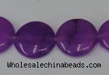 CCN501 15.5 inches 20mm flat round candy jade beads wholesale