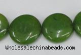 CCN502 15.5 inches 20mm flat round candy jade beads wholesale