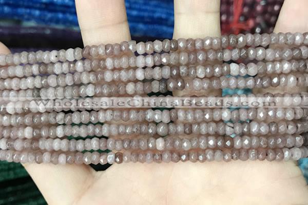 CCN5107 15 inches 3*4mm faceted rondelle candy jade beads