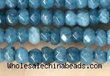 CCN5113 15 inches 3*4mm faceted rondelle candy jade beads