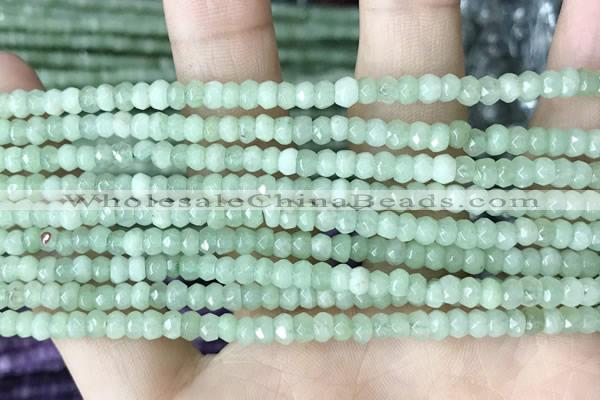 CCN5116 15 inches 3*4mm faceted rondelle candy jade beads