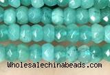 CCN5117 15 inches 3*4mm faceted rondelle candy jade beads