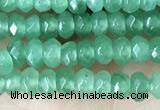 CCN5118 15 inches 3*4mm faceted rondelle candy jade beads