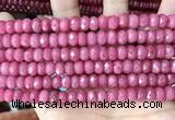 CCN5141 15 inches 5*8mm faceted rondelle candy jade beads